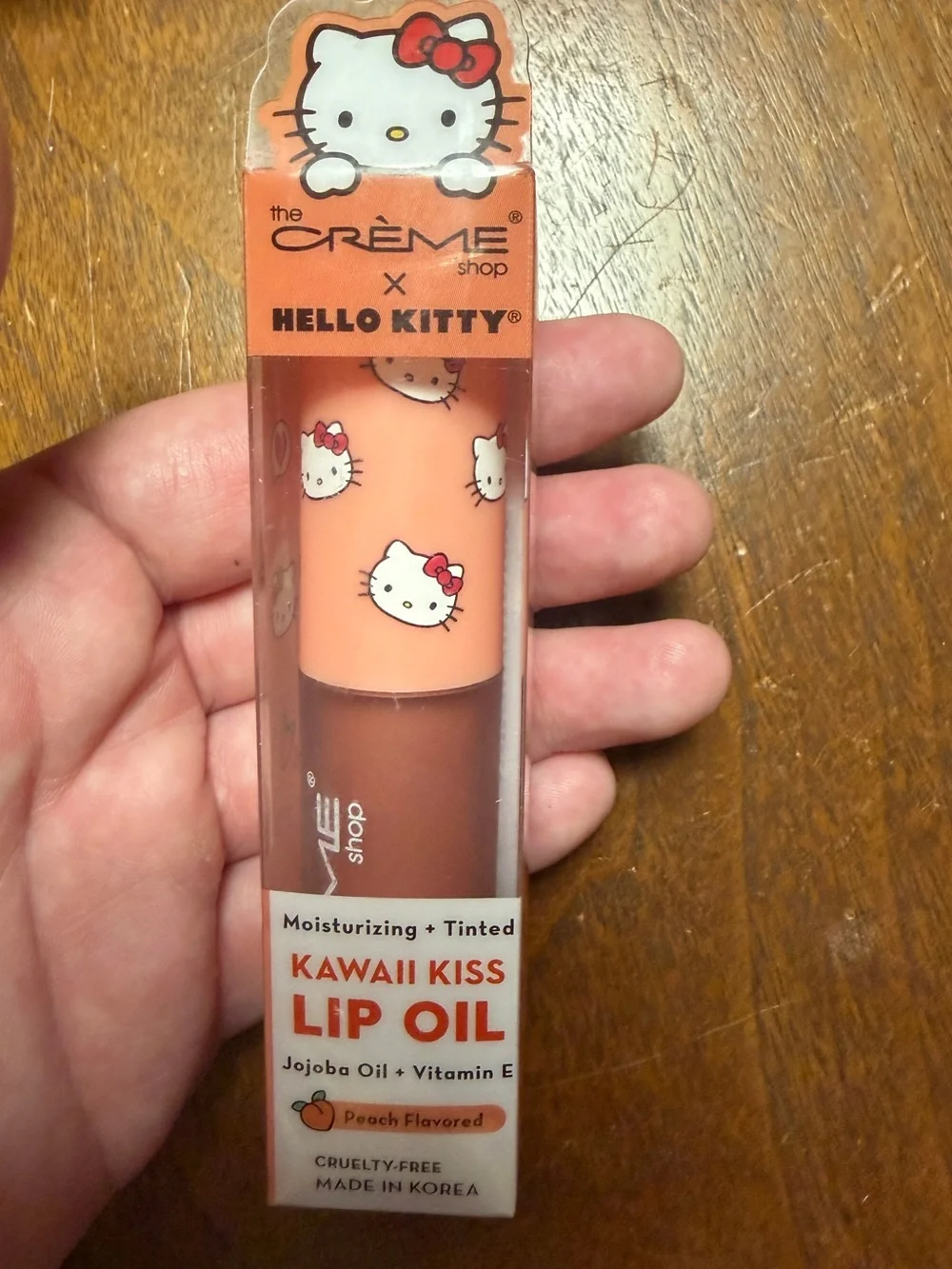 NWT The Crème Shop x Hello Kitty Kawaii Kiss Lip Oil in “Peach”